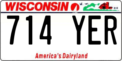 WI license plate 714YER