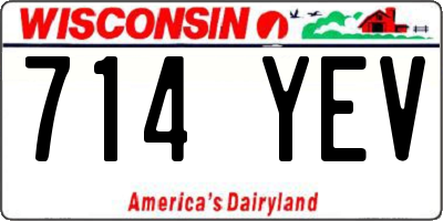 WI license plate 714YEV