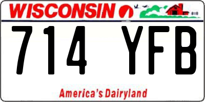 WI license plate 714YFB