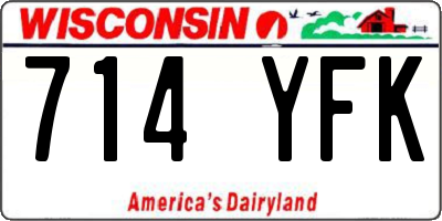 WI license plate 714YFK