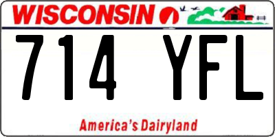WI license plate 714YFL
