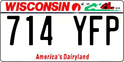 WI license plate 714YFP