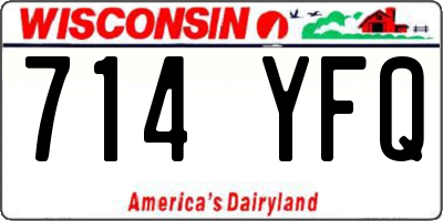 WI license plate 714YFQ
