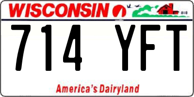 WI license plate 714YFT