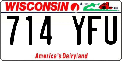WI license plate 714YFU