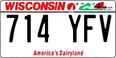 WI license plate 714YFV