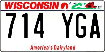 WI license plate 714YGA