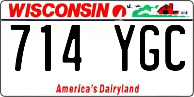 WI license plate 714YGC