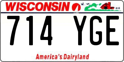 WI license plate 714YGE