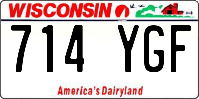 WI license plate 714YGF