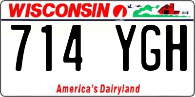 WI license plate 714YGH