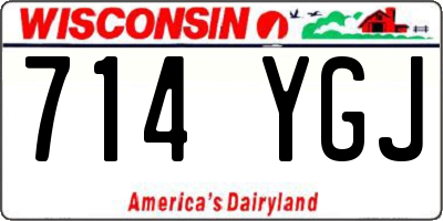 WI license plate 714YGJ