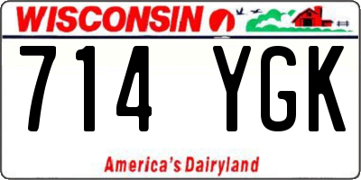 WI license plate 714YGK