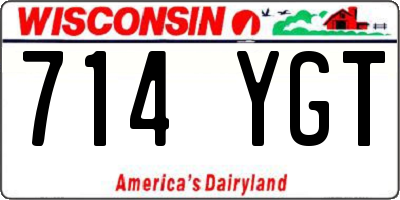 WI license plate 714YGT