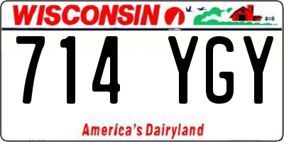 WI license plate 714YGY