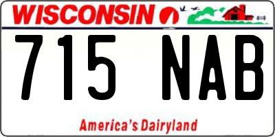 WI license plate 715NAB