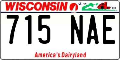 WI license plate 715NAE