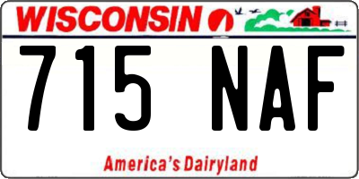 WI license plate 715NAF