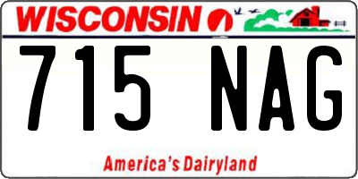 WI license plate 715NAG