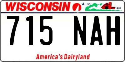 WI license plate 715NAH