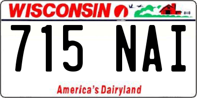 WI license plate 715NAI