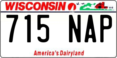 WI license plate 715NAP