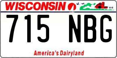 WI license plate 715NBG