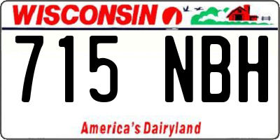 WI license plate 715NBH