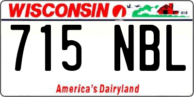 WI license plate 715NBL