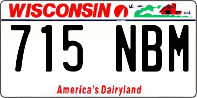 WI license plate 715NBM