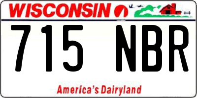 WI license plate 715NBR