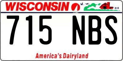 WI license plate 715NBS