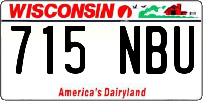 WI license plate 715NBU