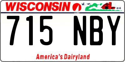 WI license plate 715NBY