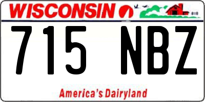 WI license plate 715NBZ