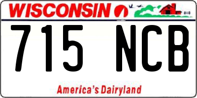 WI license plate 715NCB
