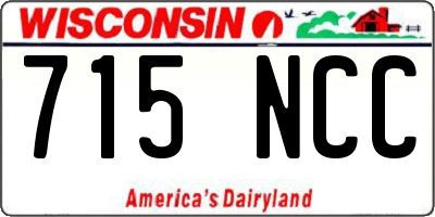 WI license plate 715NCC