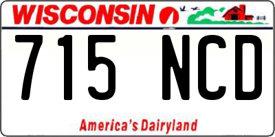 WI license plate 715NCD