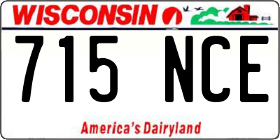 WI license plate 715NCE
