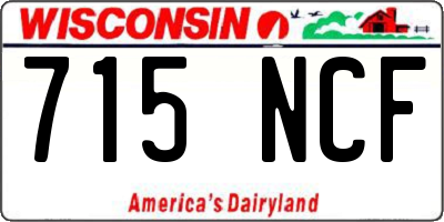 WI license plate 715NCF