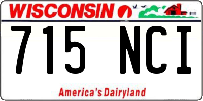 WI license plate 715NCI