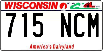 WI license plate 715NCM