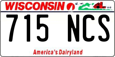 WI license plate 715NCS