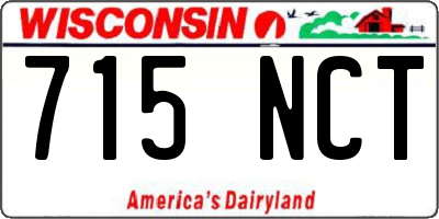 WI license plate 715NCT