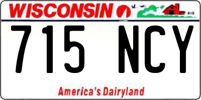 WI license plate 715NCY