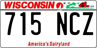 WI license plate 715NCZ