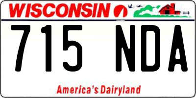 WI license plate 715NDA