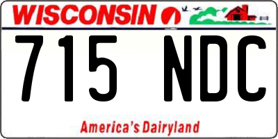 WI license plate 715NDC