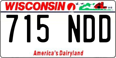 WI license plate 715NDD