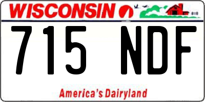 WI license plate 715NDF